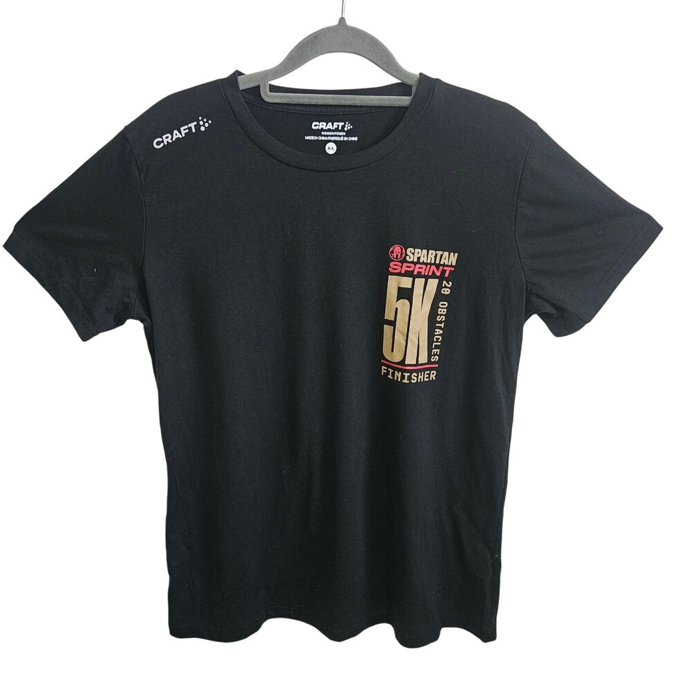 Spartan Sprint 5K Finisher Race Tee Shirt Black Athletic Running Women's XL